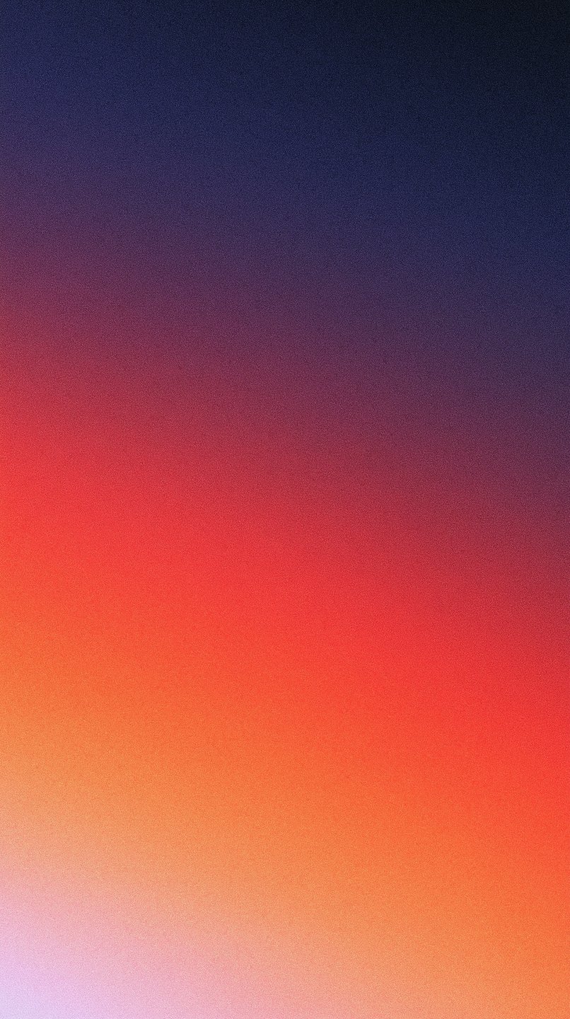 A vertical gradient transitioning from dark indigo through magenta to vibrant orange with a heavy grain texture.