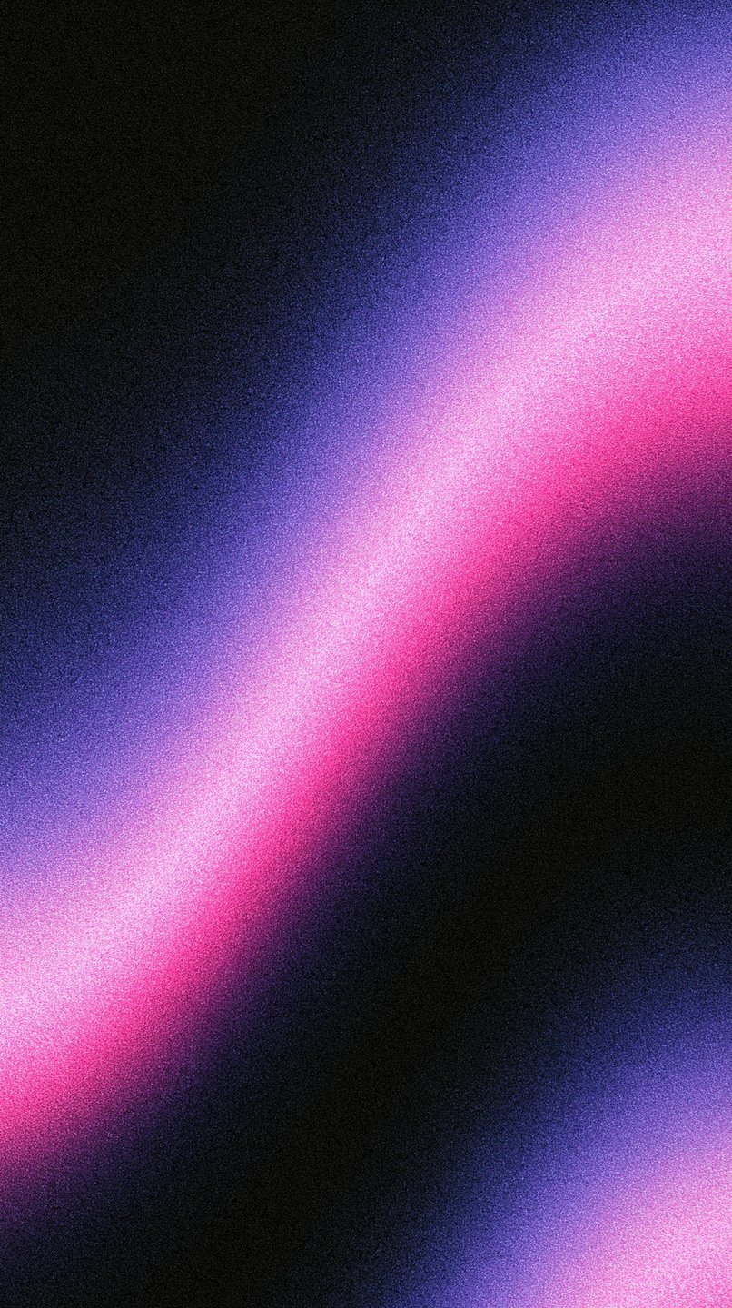A diagonal beam of grainy pink and purple neon light cuts across a dark, textured background.
