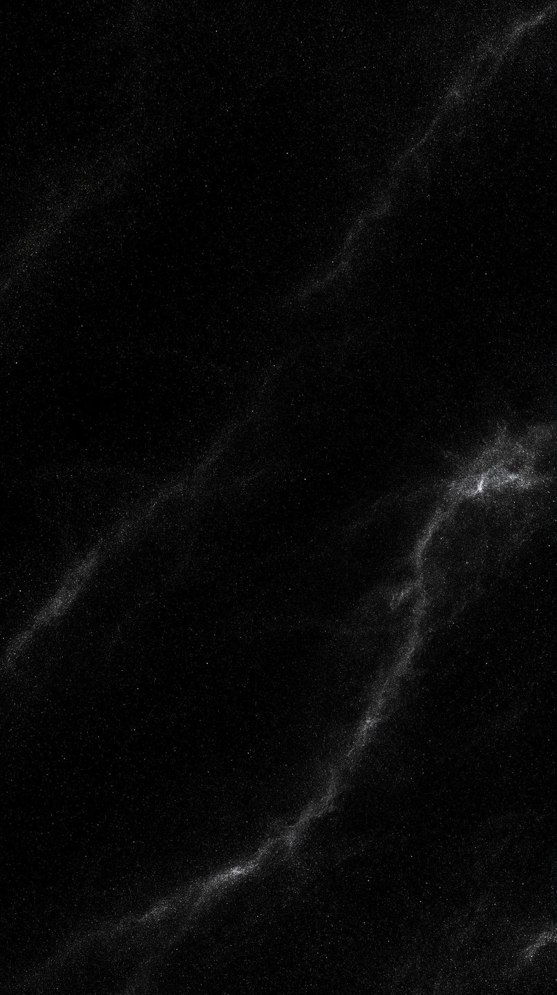 Monochromatic black marble texture with delicate white veining and fine speckles of cosmic dust.
