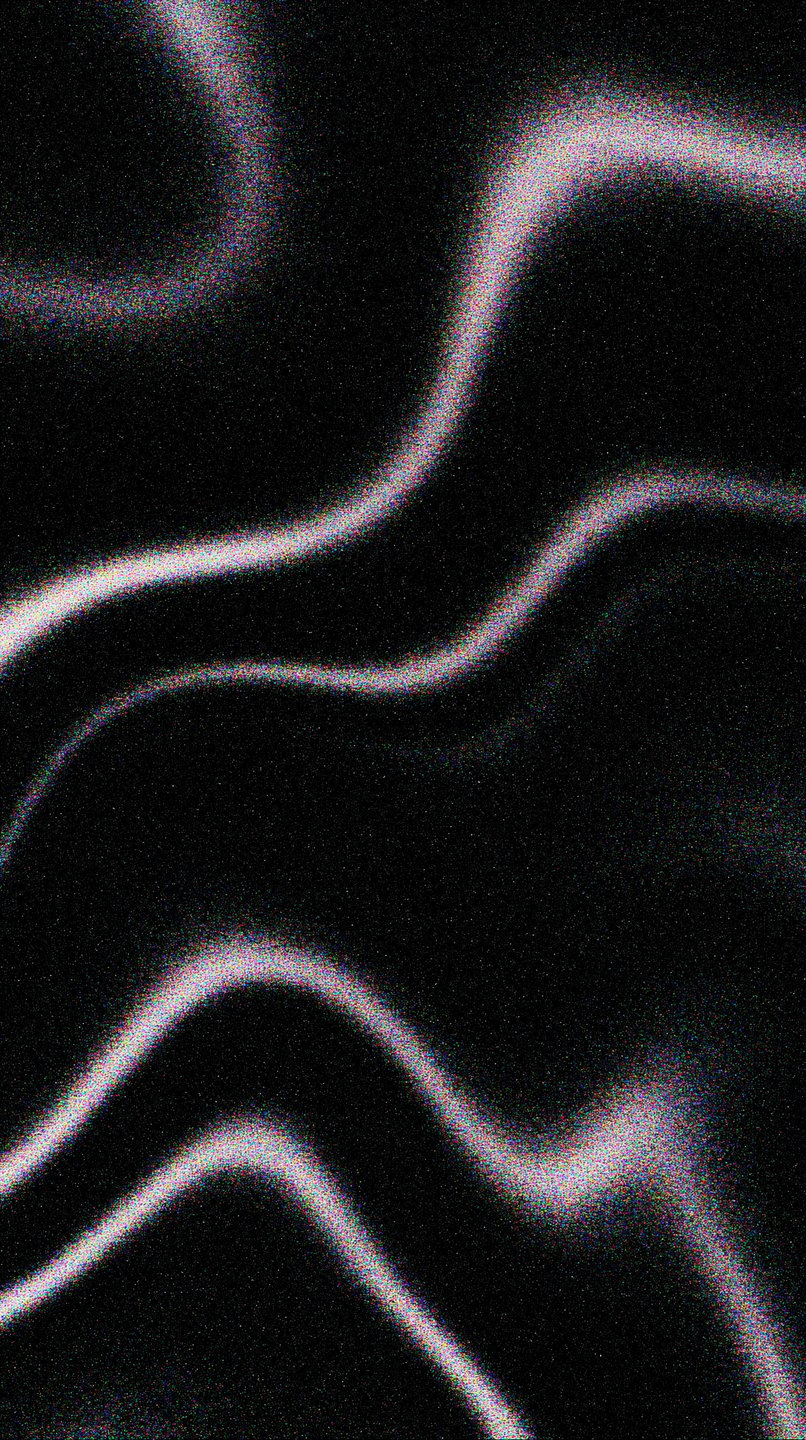 Wavy bands of colorful chromatic noise and static undulate horizontally across a solid black background.