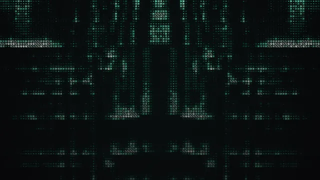 サンプル曲Mystic Breezeを描くASCIIモード