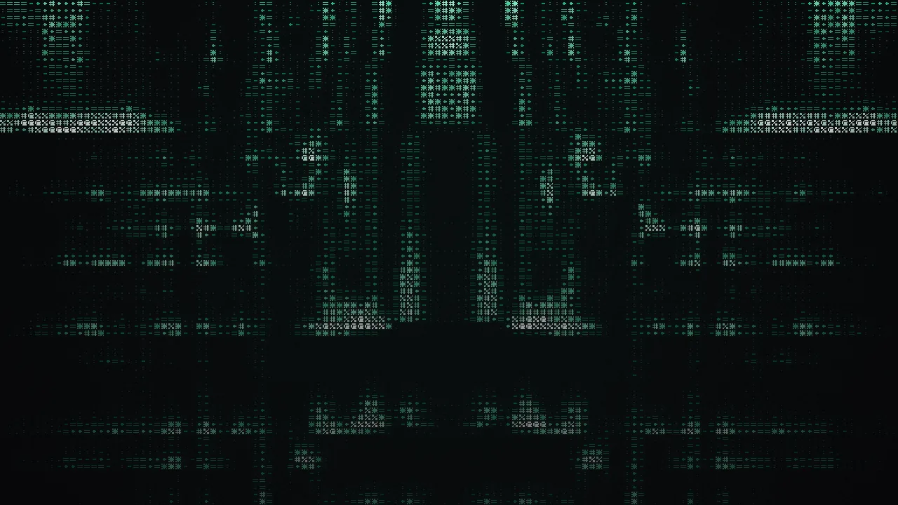 ASCII mode: the spectrum falling as characters