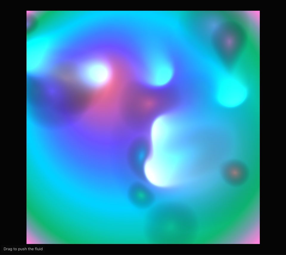 Soft blended patches of cyan, violet and white with a light glow
