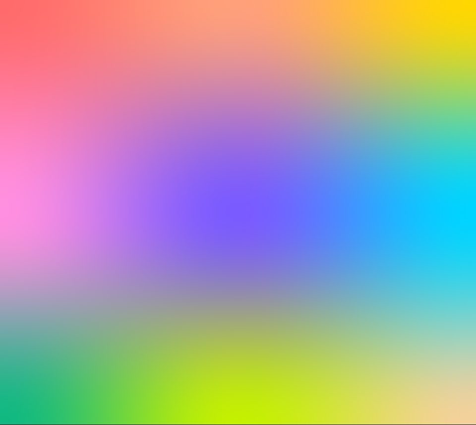 A soft mesh gradient of coral, gold, pink, violet, cyan, green and lime blending across the frame