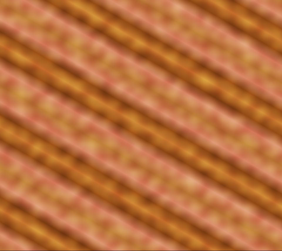 Slanted copper and brown stripes, each shaded like folded metal, under a soft grain