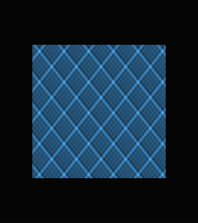 A regular grid of bright blue diamond lines on dark blue