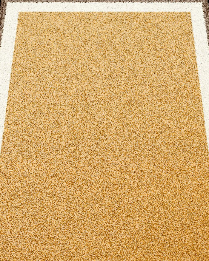 A plain golden velvet rug with no marks