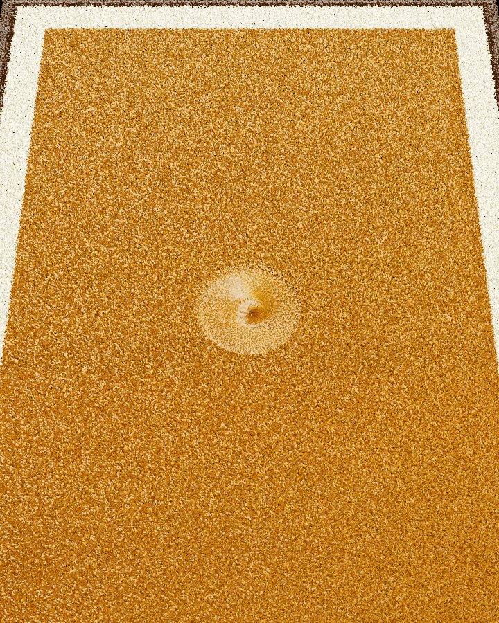 A small whorl twisted into the pile