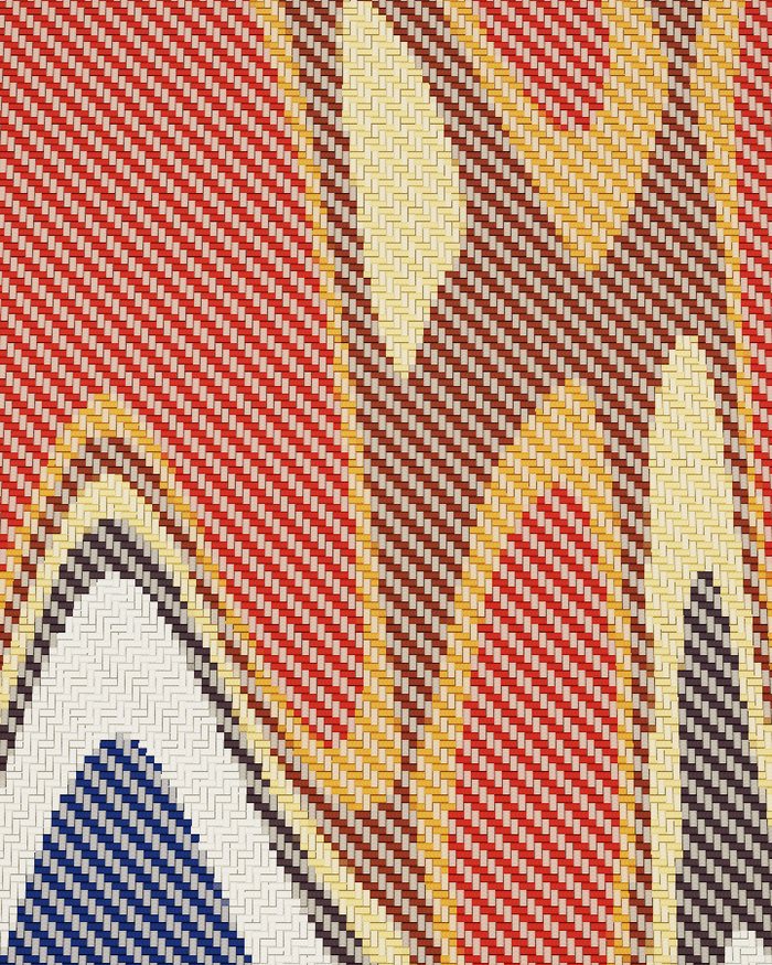 Twill cloth close up, with diagonal ribs
